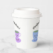 かわいいおもしろい完璧な抹茶 紙コップ (右)