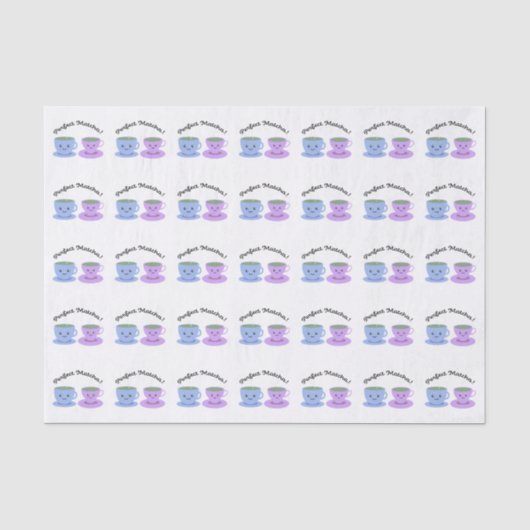 かわいいおもしろい完璧な抹茶 薄葉紙 (正面)
