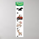 かわいいおもしろい家畜の漫画の成長チャート ポスター (正面)