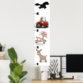 かわいいおもしろい家畜の漫画の成長チャート ポスター (ホームオフィス)