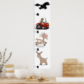 かわいいおもしろい家畜の漫画の成長チャート ポスター (キッチン)