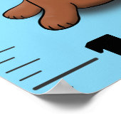 かわいいおもしろい家畜の漫画の成長チャート ポスター (角)