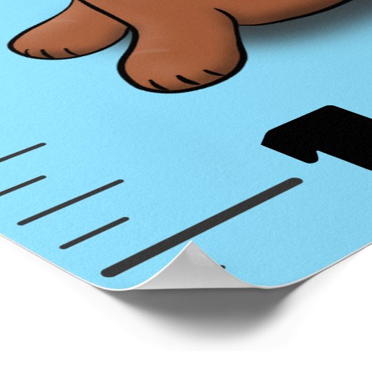 かわいいおもしろい家畜の漫画の成長チャート ポスター (角)