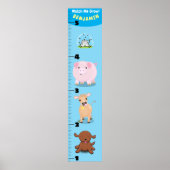 かわいいおもしろい家畜の漫画の成長チャート ポスター (正面)