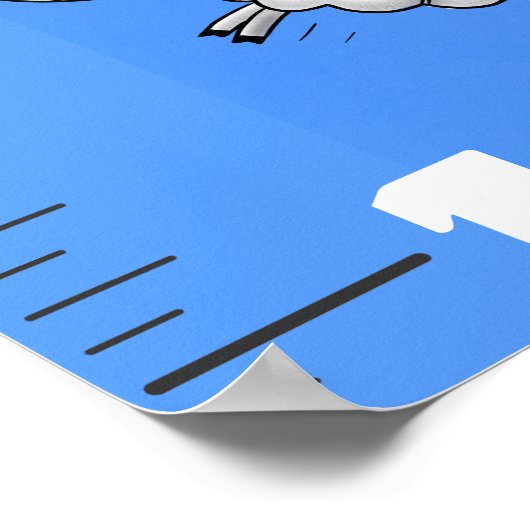 かわいいおもしろい家畜の漫画の成長チャート ポスター (角)