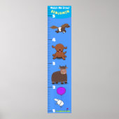 かわいいおもしろい家畜の漫画の成長チャート ポスター (正面)