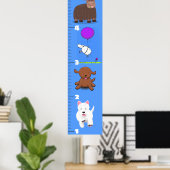 かわいいおもしろい家畜の漫画の成長チャート ポスター (ホームオフィス)