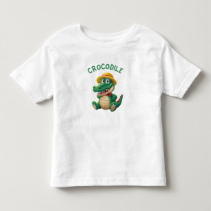 かわいいおもしろい小さなワニ トドラーTシャツ