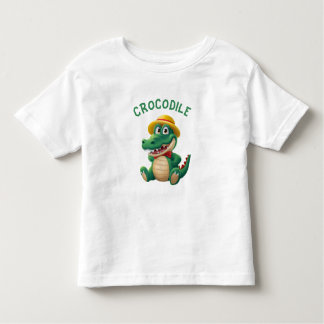 かわいいおもしろい小さなワニ トドラーTシャツ