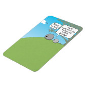 かわいいおもしろい小さな大きい石が広場に準転が備 マグネット (左側)