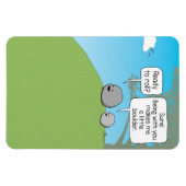 かわいいおもしろい小さな大きい石が広場に準転が備 マグネット (横)