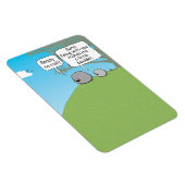 かわいいおもしろい小さな大きい石が広場に準転が備 マグネット (右側)