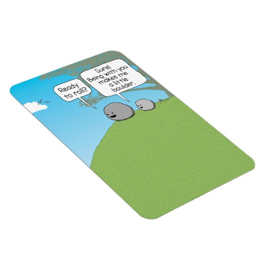 かわいいおもしろい小さな大きい石が広場に準転が備 マグネット (右側)