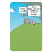 かわいいおもしろい小さな大きい石が広場に準転が備 マグネット (縦)