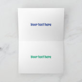 かわいいおもしろい幸せなレトロなラジオ漫画 カード (内部)