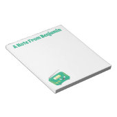 かわいいおもしろい幸せなレトロなラジオ漫画 ノートパッド (アングル)