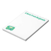 かわいいおもしろい幸せなレトロなラジオ漫画 ノートパッド (回転)