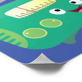 かわいいおもしろい幸せなレトロなラジオ漫画 ポスター (角)