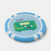 かわいいおもしろい幸せなレトロなラジオ漫画 ポーカーチップ (シングル)