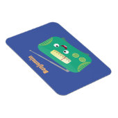 かわいいおもしろい幸せなレトロなラジオ漫画 マグネット (右側)