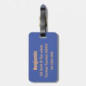 かわいいおもしろい幸せなレトロなラジオ漫画 ラゲッジタグ (裏面縦)