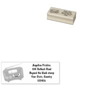 かわいいおもしろい幸せなレトロなラジオ漫画 ラバースタンプ (押印)