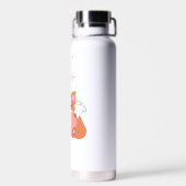 かわいいおもしろい幸せな小さなキツネハート水を保持 ウォーターボトル (背面)