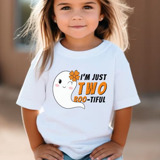 かわいいおもしろい幽霊ハロウィーン2歳2歳の誕生日 ベビーTシャツ