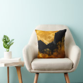 かわいいおもしろい怖いハロウィーンこうもりフルムーンブラック クッション (椅子)