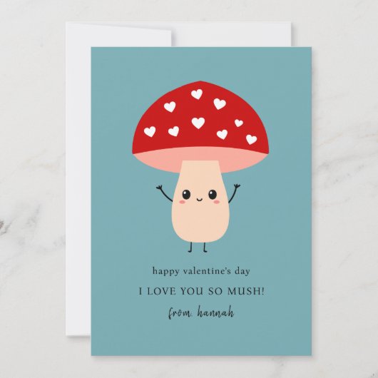かわいいおもしろい愛そうmushハッピーバレンタイン シーズンカード (正面)