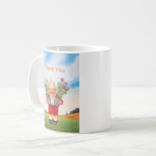 かわいいおもしろい格言ありがとうヴィンテージドイツ語イメージ コーヒーマグカップ (正面左)