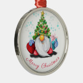 かわいいおもしろい格言とクリスマスツリーハット&ギフト メタルオーナメント (右)