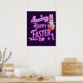かわいいおもしろい格言ウィッシングユーハッピーイースター ポスター (キッチン)