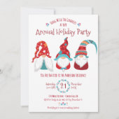 かわいいおもしろい格言モダンクリスマスホリデーパーティー 招待状 (正面)