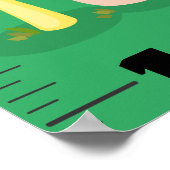 かわいいおもしろい植物の漫画の成長図 ポスター (角)