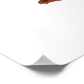 かわいいおもしろい水彩猫イラストレーション装飾品 ポスター (角)