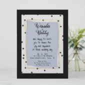 かわいいおもしろい水玉模様結婚式招待状 招待状 (スタンド正面)