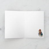 かわいいおもしろい水色クリスマスマウス シーズンカード (内部)