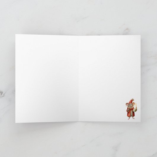 かわいいおもしろい水色クリスマスマウス シーズンカード