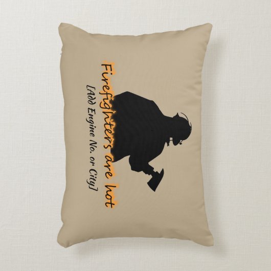 かわいいおもしろい消防士は熱いアクセント枕 アクセントクッション (正面(垂直))