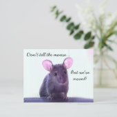 かわいいおもしろい漫画のスタイルマウスの動きの発表 案内ポストカード (スタンド正面)