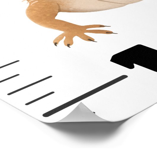 かわいいおもしろい爬虫類動物の漫画の成長チャート ポスター (角)