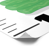 かわいいおもしろい爬虫類動物の漫画の成長チャート ポスター (角)