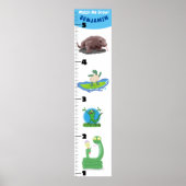 かわいいおもしろい爬虫類動物の漫画の成長チャート ポスター (正面)