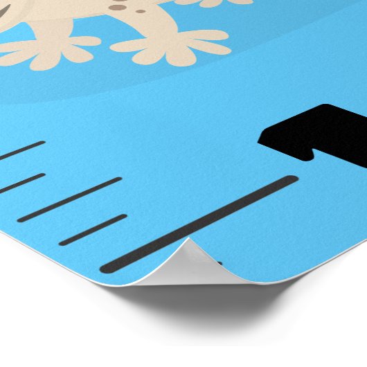 かわいいおもしろい爬虫類動物の漫画の成長チャート ポスター (角)