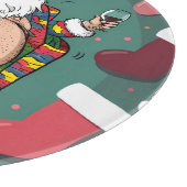 かわいいおもしろい父クリスマス カッティングボード (角)