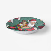 かわいいおもしろい父クリスマス ペーパーボウル (傾斜あり)