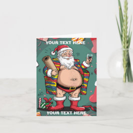 かわいいおもしろい父クリスマス 招待状