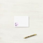 かわいいおもしろい牛の漫画水玉模様 ポストイット (デスク上)
