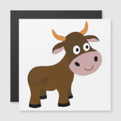 かわいいおもしろい牛の漫画 (正面/裏面)